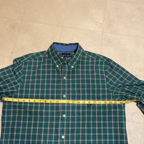 CHAPS🎄 Ralph Lauren L/S Button Down Green/Red/Blue Check🎄perfect for Holidays! - Picture 8 of 13